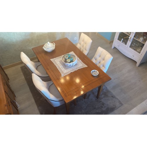 Silla Dubai Capitoné Pata Recta