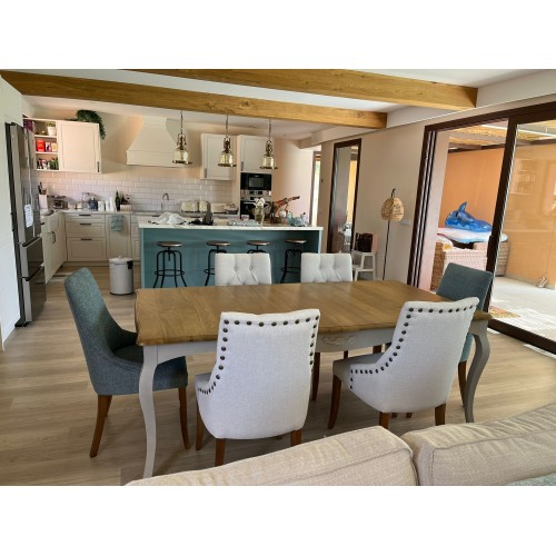 Silla Dubai Capitoné Pata Recta