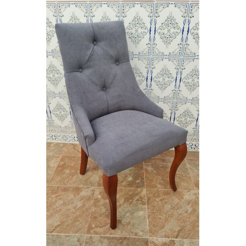 Silla Dubai Tapizado Rombo Pata...