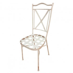 Silla Forja Blanco Vintage